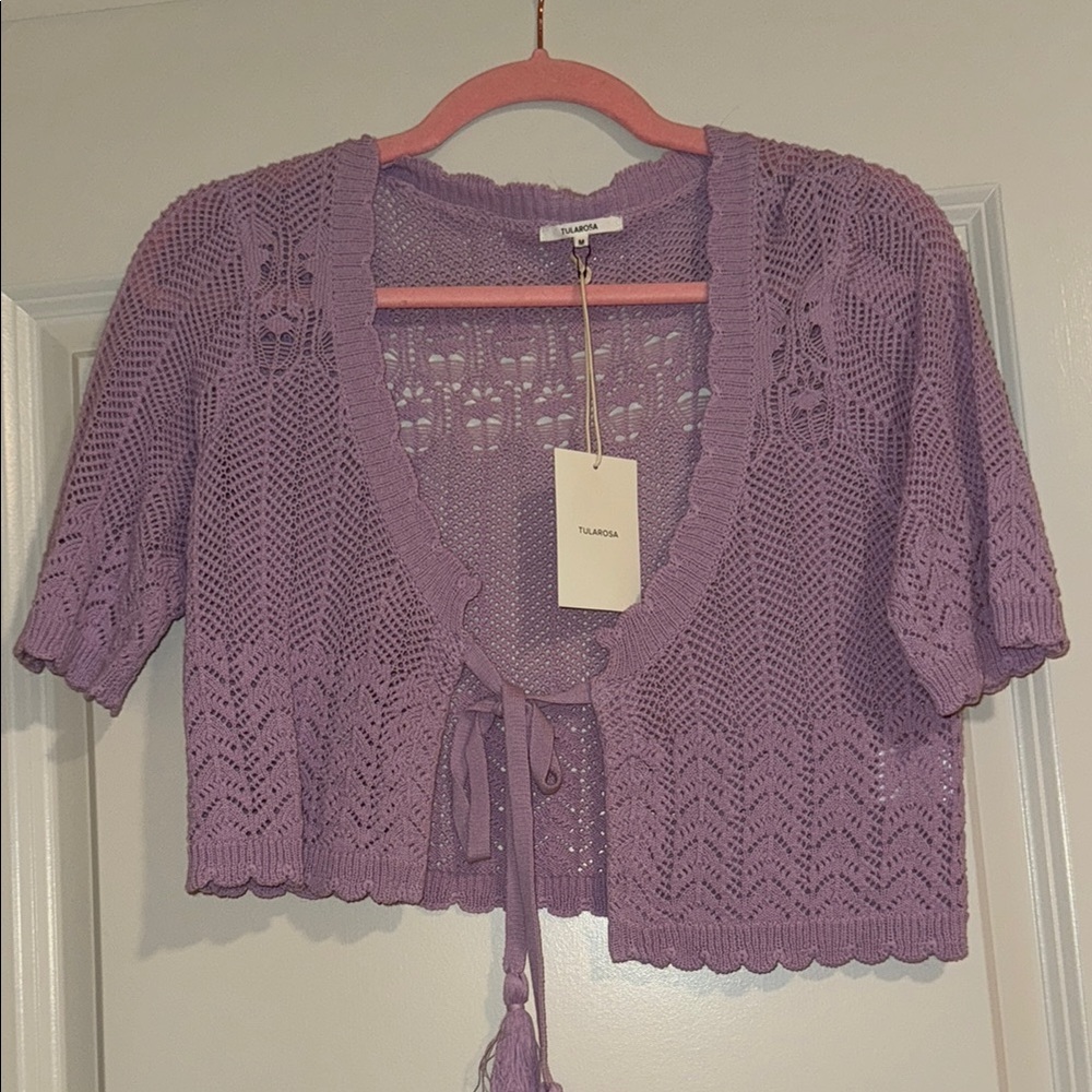 Purple Knit Cardigan